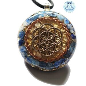 Semilla de la vida con citrino y lapislazuli